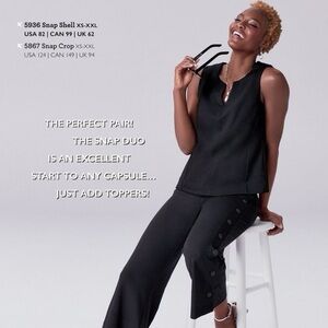 CAbi Black Snap shell top